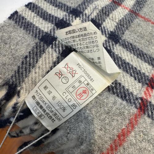 Burberry Gray Nova Check Wool Scarf photo 2