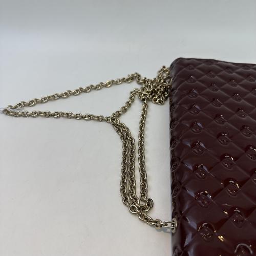 Fendi Burgundy Patent Leather Fendilicious Wallet on Chain photo 8