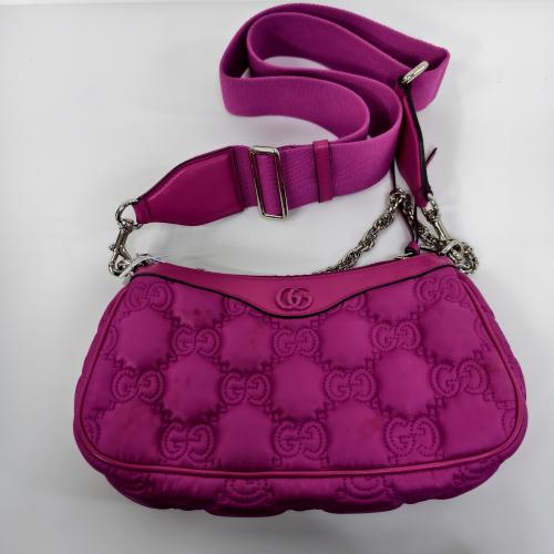 Gucci GG Matelassé Nylon and Leather Shoulder Bag photo 2