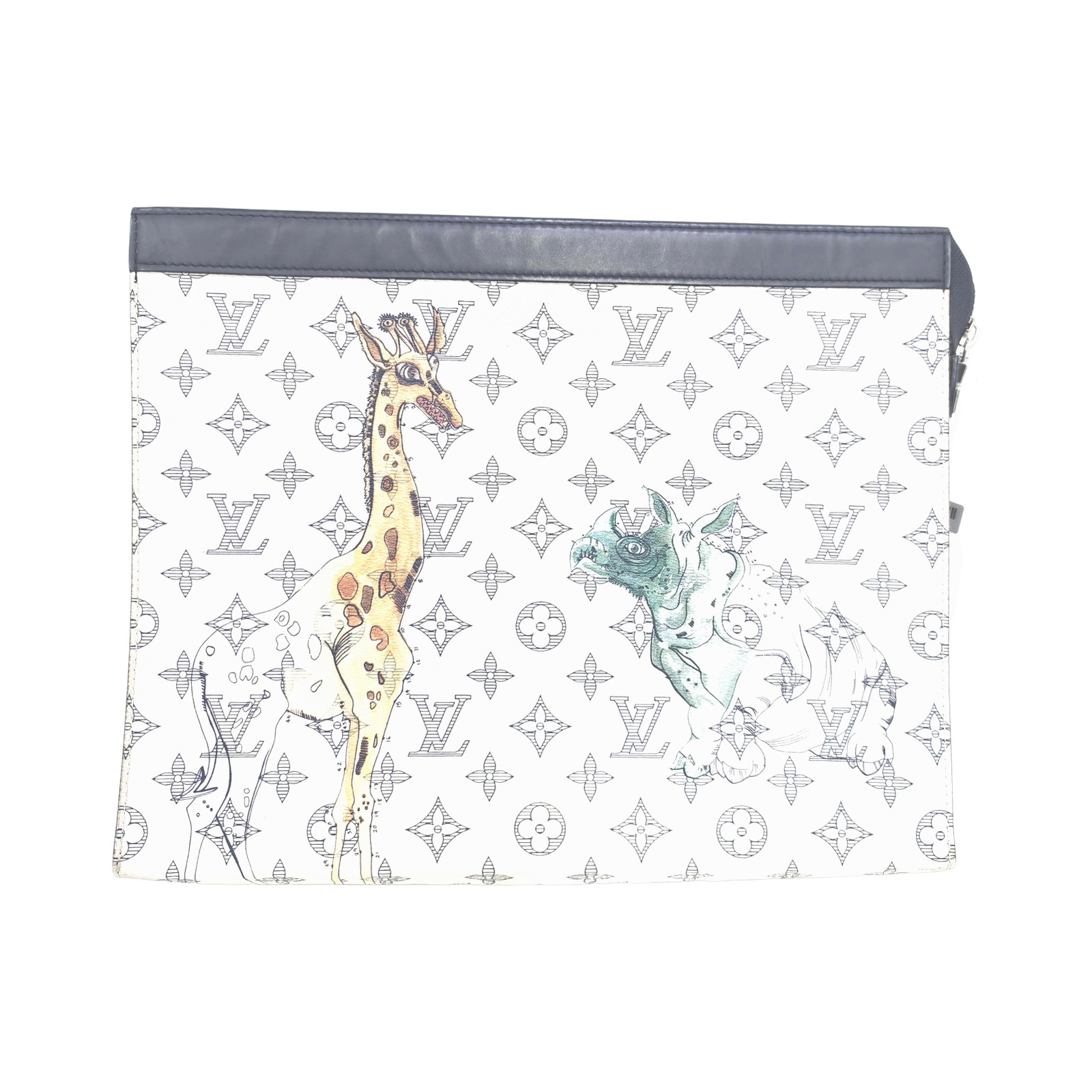 Louis Vuitton Limited Edition Savanna Monogram Print Chapman Brothers Pochette Voyage photo 2