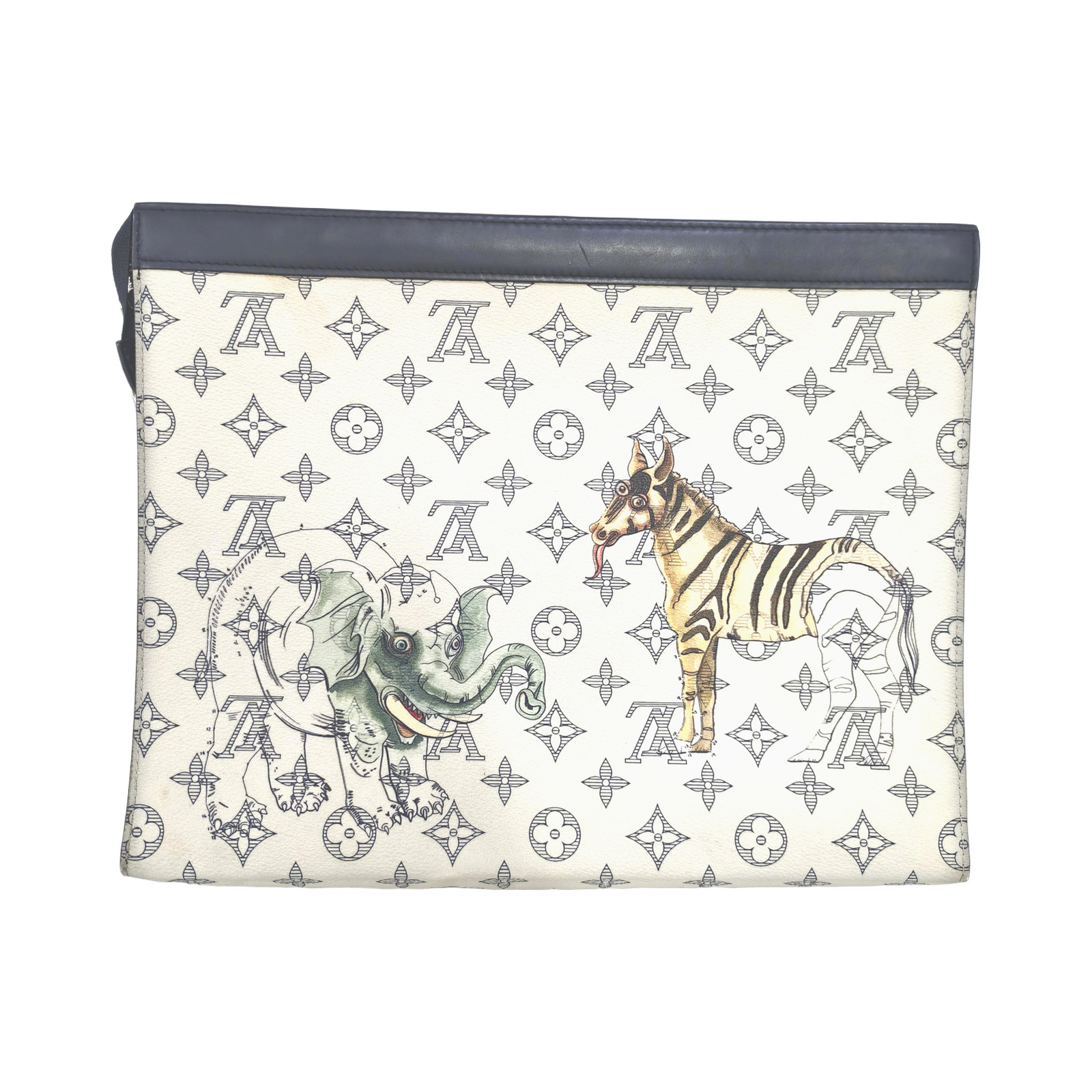 Louis Vuitton Limited Edition Savanna Monogram Print Chapman Brothers Pochette Voyage photo 3