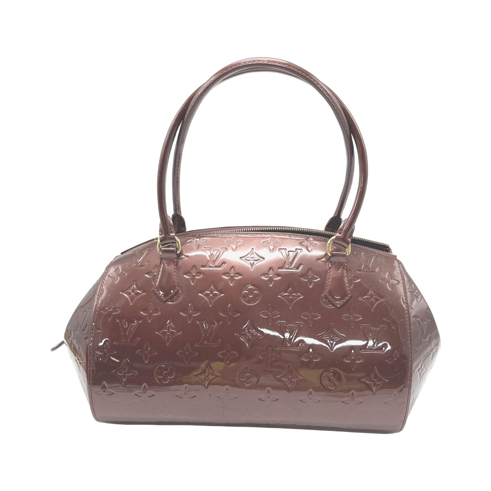 Louis Vuitton Burgundy Amarante Patent Monogram Vernis Leather Sherwood Bag photo 2