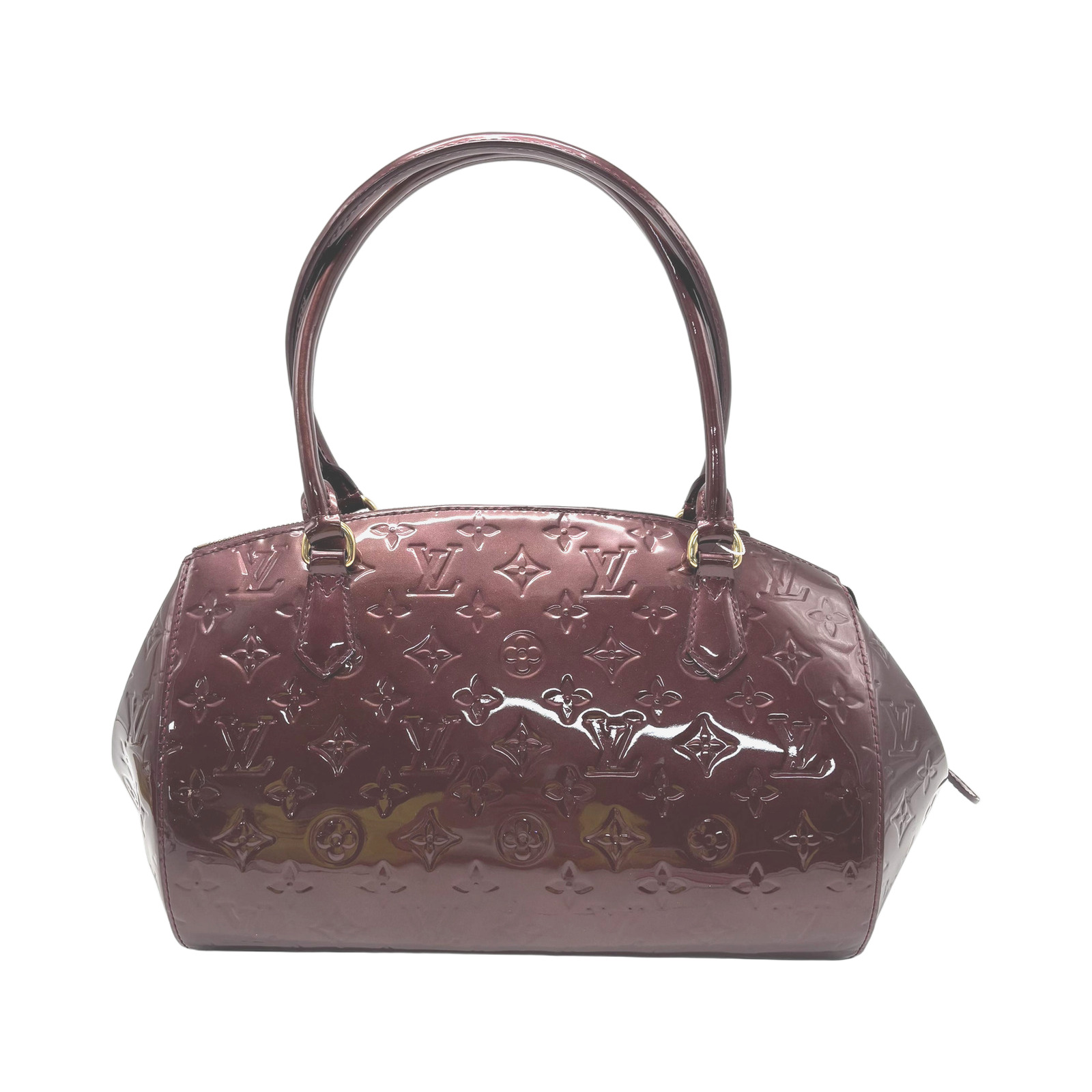 Louis Vuitton Burgundy Amarante Patent Monogram Vernis Leather Sherwood Bag photo 3