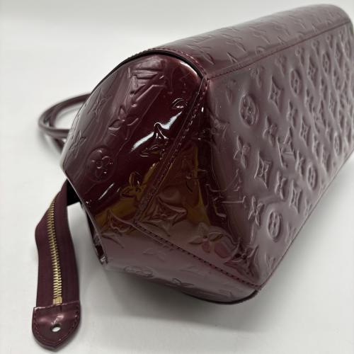 Louis Vuitton Burgundy Amarante Patent Monogram Vernis Leather Sherwood Bag photo 8