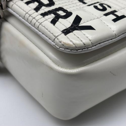 Burberry White Horseferry Print Quilted Lola, Silver Chain Strap photo 8