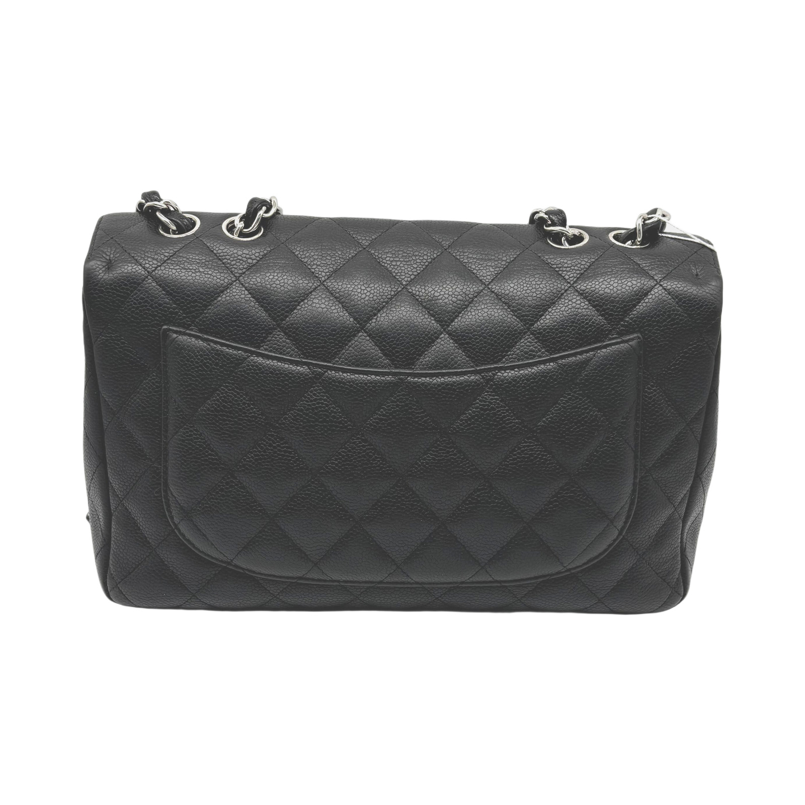 Chanel Black Caviar Leather Jumbo Classic Flap Bag photo 3