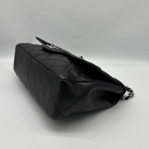 Chanel Black Caviar Leather Jumbo Classic Flap Bag photo 8