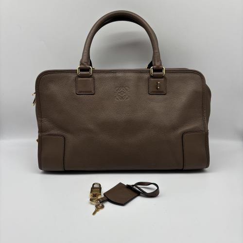 Loewe Brown Leather Amazona Handbag