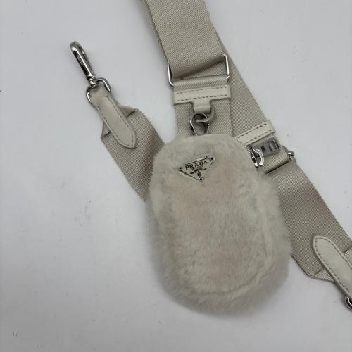 Prada White Quilted Shearling Crossbody Bag photo 8
