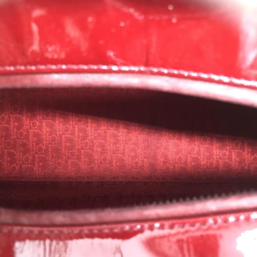 Christian Dior Red Patent Leather Lady Dior Handbag photo 4