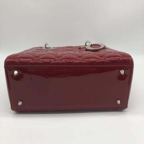 Christian Dior Red Patent Leather Lady Dior Handbag photo 5