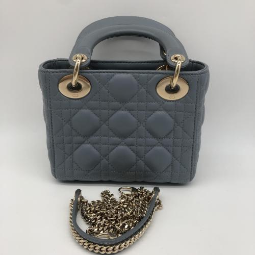Christian Dior Lambskin Cannage Micro Lady Dior Cloud Gray photo 2