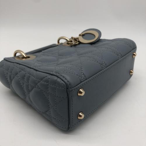 Christian Dior Lambskin Cannage Micro Lady Dior Cloud Gray photo 3