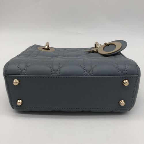 Christian Dior Lambskin Cannage Micro Lady Dior Cloud Gray photo 5