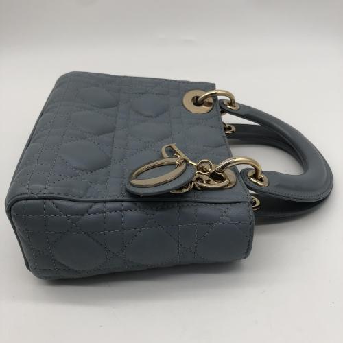 Christian Dior Lambskin Cannage Micro Lady Dior Cloud Gray photo 8