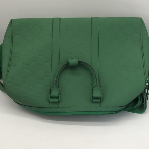 Gucci Green GG Embossed Duffle Bag photo 6