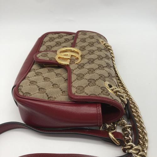 Gucci GG Marmont Canvas And Leather Crossbody Bag photo 8