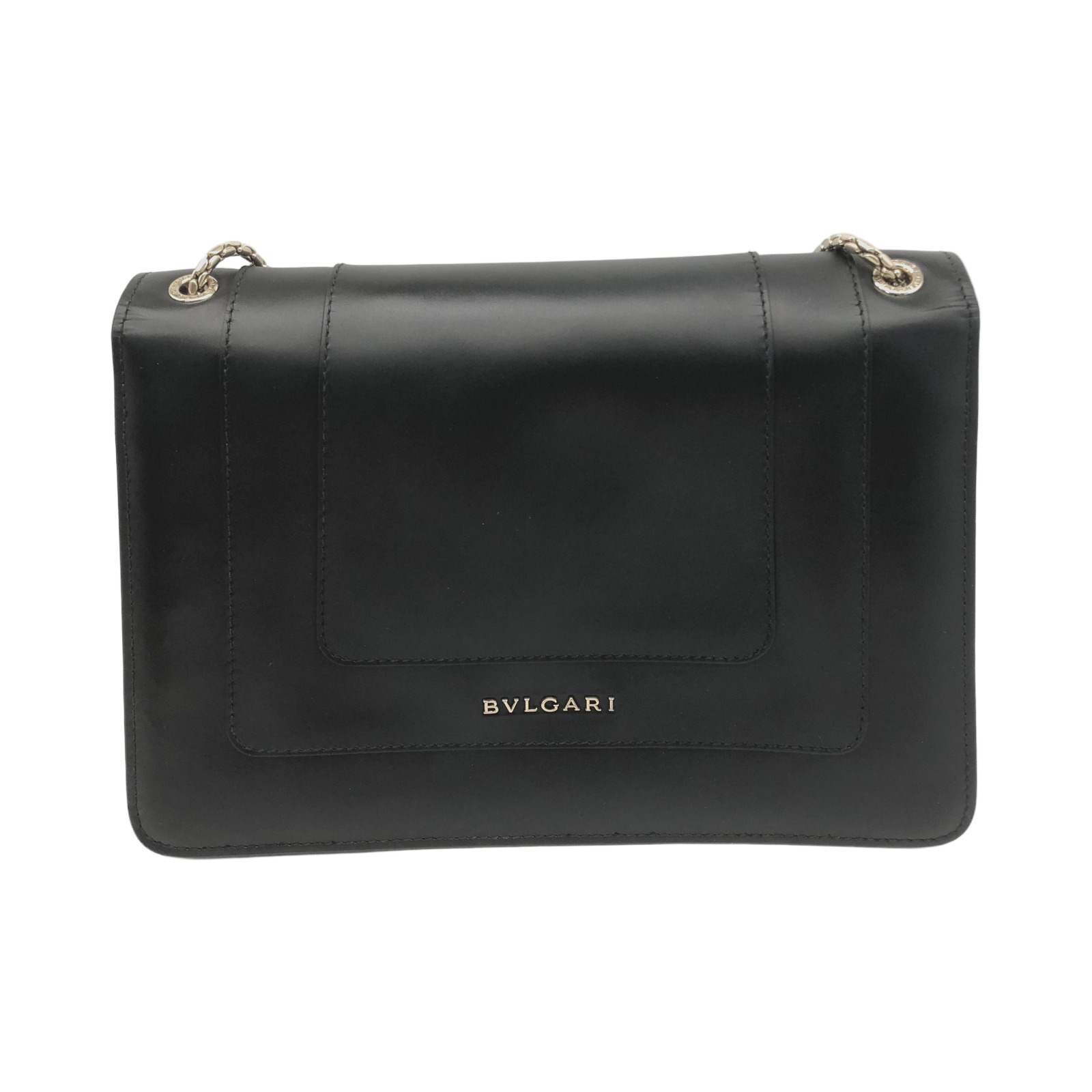 Bulgari Black Leather Serpenti Forever Shoulder Bag photo 2
