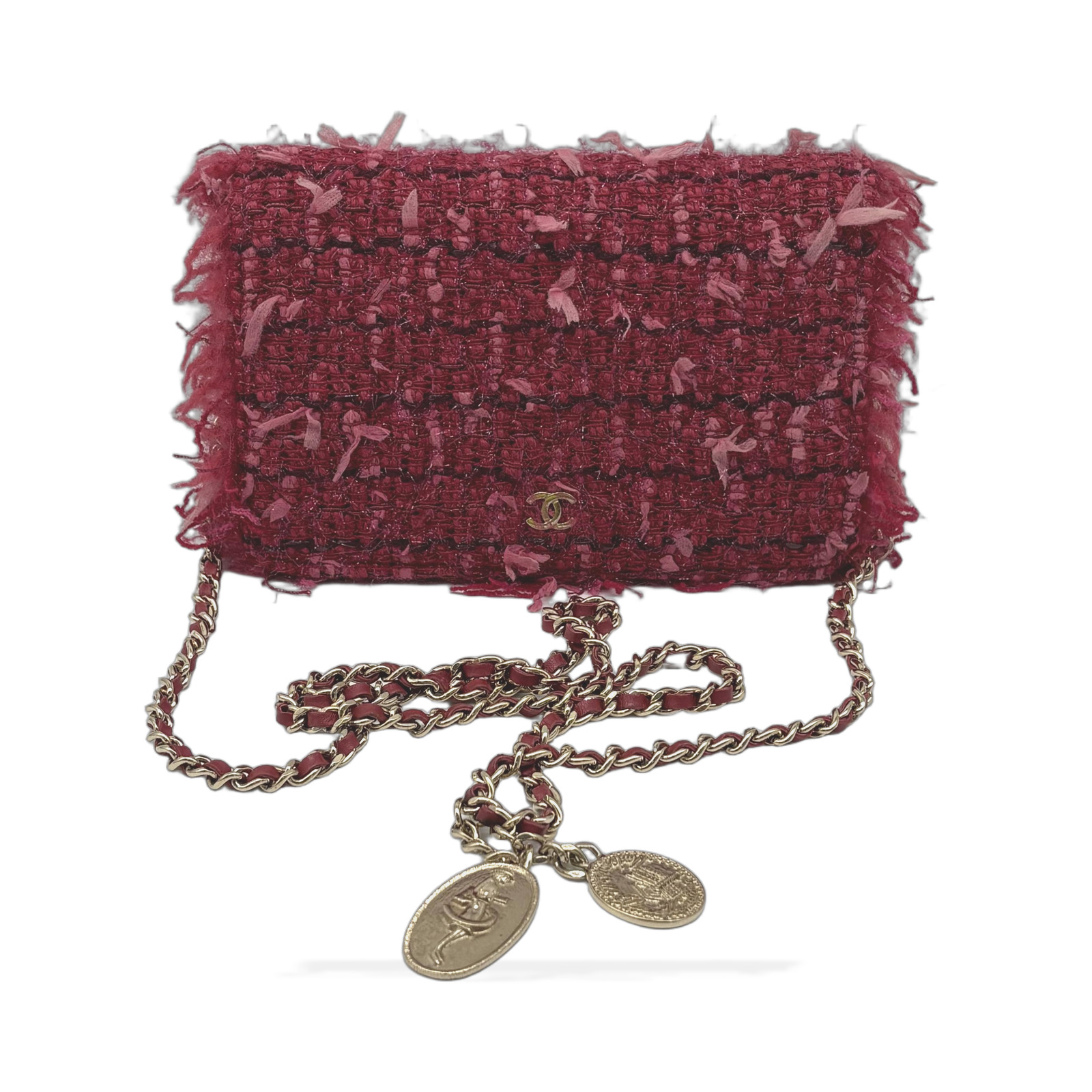 Chanel Tweed Wallet On Chain