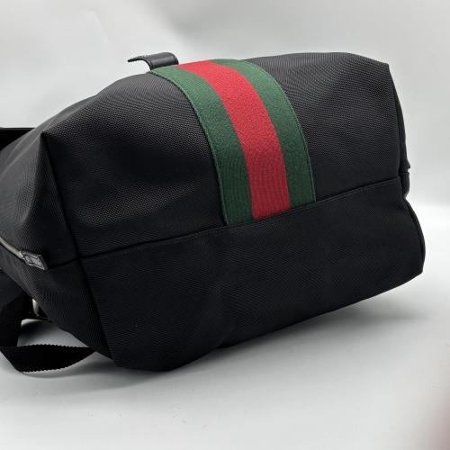 Gucci Black Sherry Line Webbing Backpack photo 3
