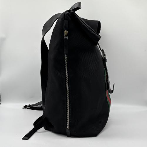 Gucci Black Sherry Line Webbing Backpack photo 7