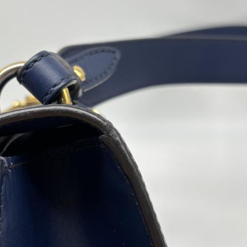 Gucci Navy Leather Sylvie Shoulder Bag photo 8