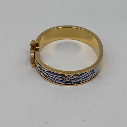 Hermès Gold Plated Enamel Clic H Bracelet photo 4