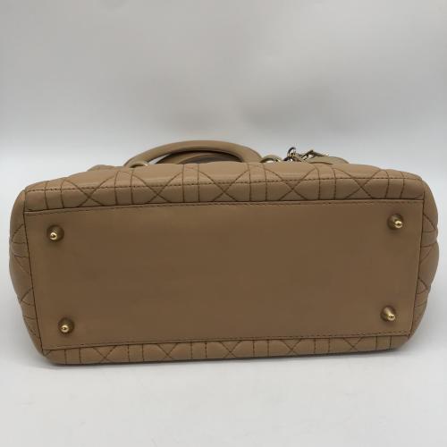 Christian Dior Beige Quilted Lambskin Lady Dior Handbag photo 5