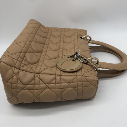 Christian Dior Beige Quilted Lambskin Lady Dior Handbag photo 7