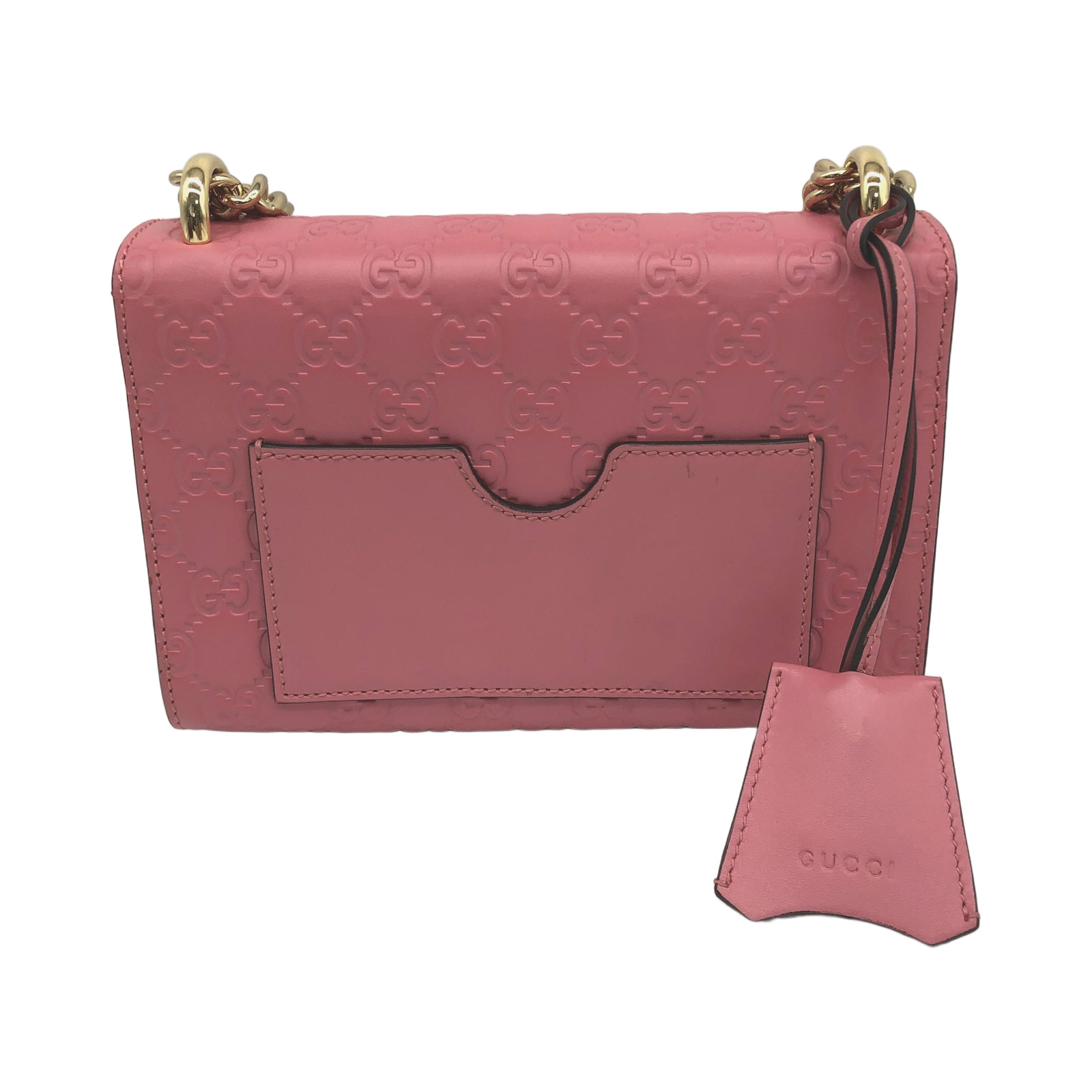 Gucci Pink Leather Padlock Shoulder Bag photo 2