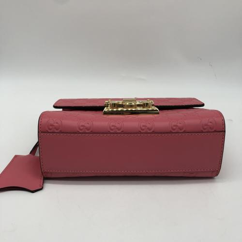 Gucci Pink Leather Padlock Shoulder Bag photo 5