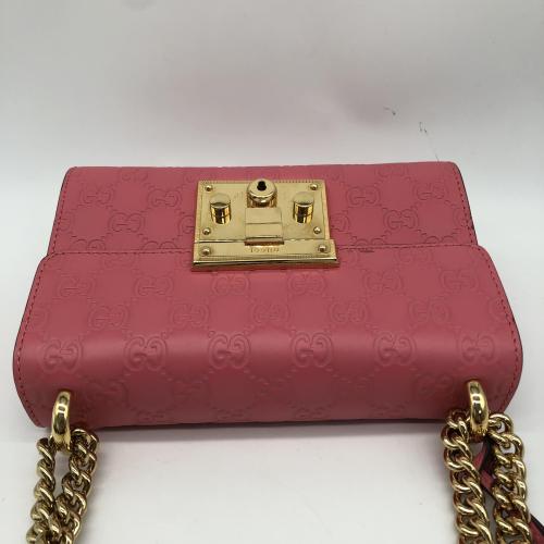 Gucci Pink Leather Padlock Shoulder Bag photo 6