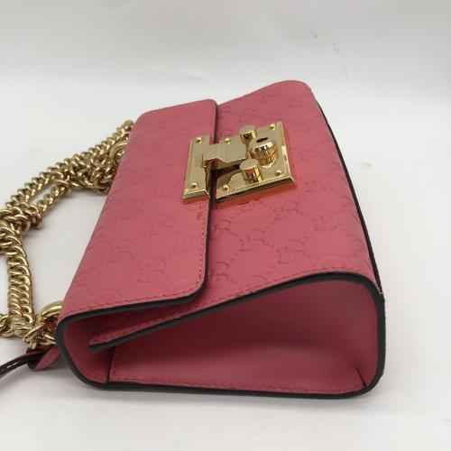 Gucci Pink Leather Padlock Shoulder Bag photo 8
