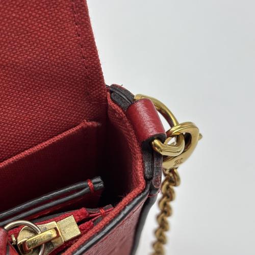 Louis Vuitton Red Leather Crossbody Bag With Chain photo 8