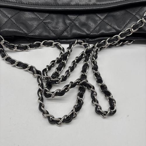 Chanel Black Leather Tote With Chain Accents photo 8