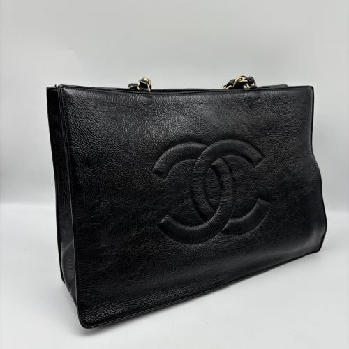 Chanel Timeless Cc Chain Shopping Tote Black photo 5