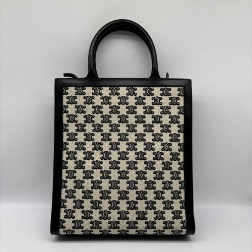 Celine Cabas Vertical Small Tote In Canvas photo 2