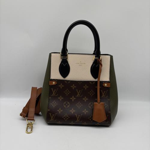Louis Vuitton Monogram Fold Tote Pm With Leather Accents