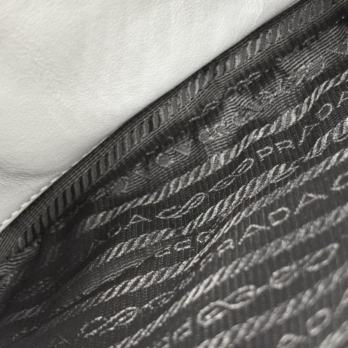 Prada Mini Cleo Leather Shoulder Bag In Grey photo 4