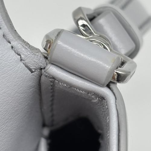 Prada Mini Cleo Leather Shoulder Bag In Grey photo 6