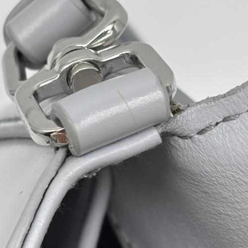 Prada Mini Cleo Leather Shoulder Bag In Grey photo 7