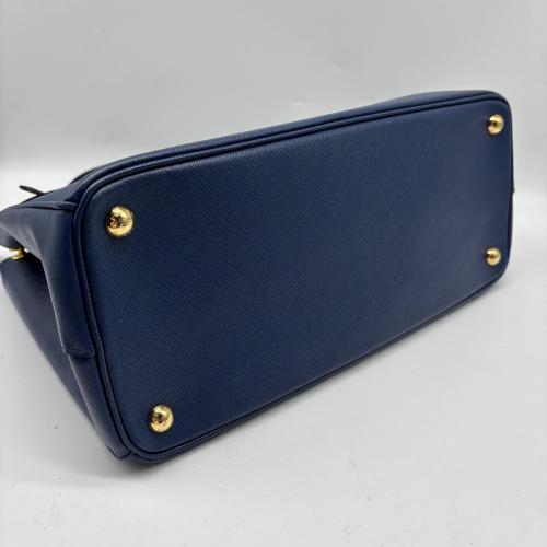 Prada Saffiano Leather Navy Blue Handbag photo 3
