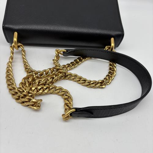 Prada Small Black Saffiano Leather Shoulder Bag photo 7