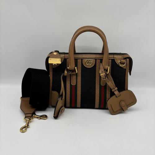 Gucci Mini Top Handle Bag With Web Stripes