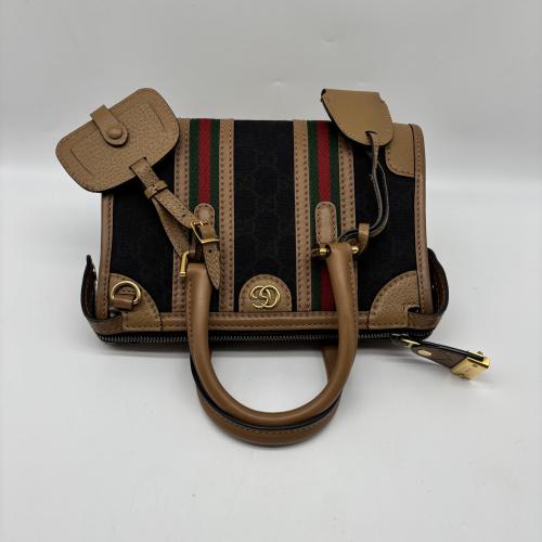 Gucci Mini Top Handle Bag With Web Stripes photo 5