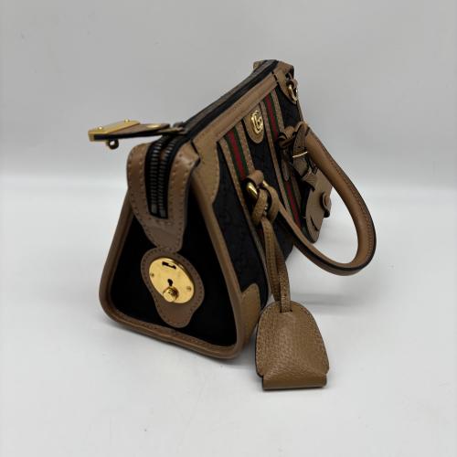 Gucci Mini Top Handle Bag With Web Stripes photo 7