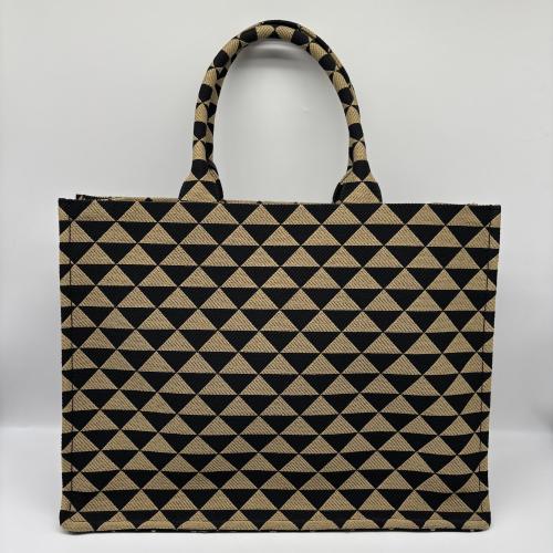 Prada Jacquard Saffiano Triangle Tote Bag photo 2
