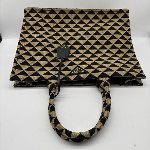 Prada Jacquard Saffiano Triangle Tote Bag photo 5