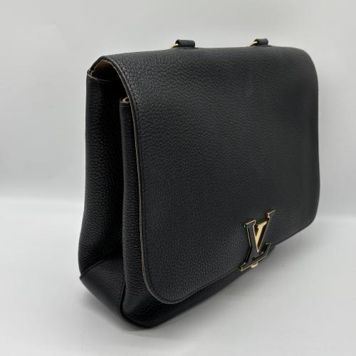 Louis Vuitton Black Calfskin Leather Handbag With Strap photo 7