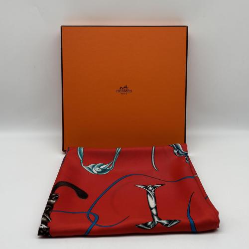 Hermès Silk Scarf With Colorful Design